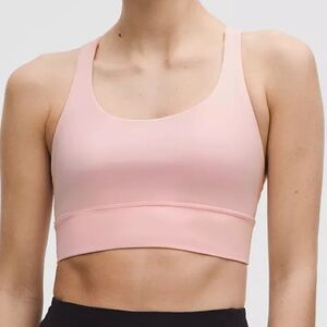 Lululemon Strawberry Milkshake Energy Longline Bra Medium Support